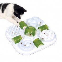 Catit Play Treat Puzzle para Gatos - Comedero lento con 6 Actividades - catit  