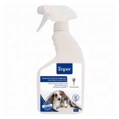 TRAPER Desinfectante de ambientes para Áreas de Mascotas ( amonio cuaternario ) Aroma Lavanda 500 mL. - Anasac Control 
