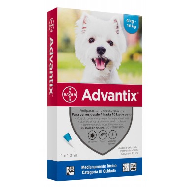 Advantix Pipeta para Perros 4 a 10 Kg Bayer® - ELANCO - laboratorio Bayer/Elanco 