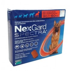 Nexgard SPECTRA Antiparasitario Perros entre 30,1 a 60 Kg. 3 dosis - NEXGARD SPECTRA 