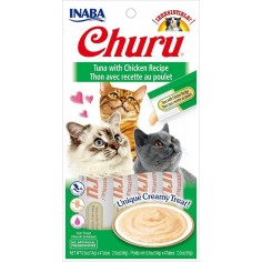 INABA Churu Snack Gato sabor Atun & Pollo 4 tubos de 14 g (56g.) - Ciao 