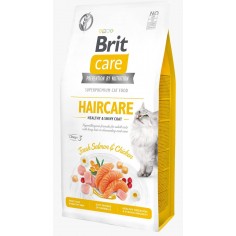Brit Care Gato Grain Free Adulto HairCare & Shiny Coat Salmon y Pollo Fresco - Brit® 