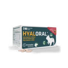 hyalORAL ® Condroprotector 90 tabletas Perros Razas Chicas y Medianas PHARMADIET - Pharmadiet 