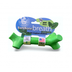 PET QWERKS - BarkBone Mint Stick bark bone - juguete sabor menta con clorofila para salud dental -  