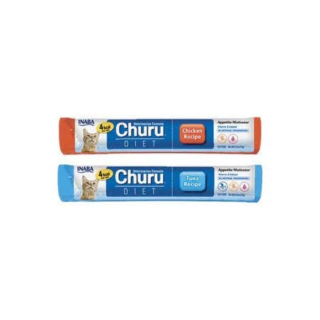 INABA Churu DIET Estimulador de apetito 50 tubos de 14g sabor atún y pollo - Ciao 