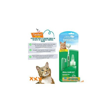 Tropiclean DENTAL CARE KIT gel con cepillos para gatos - Tropiclean 