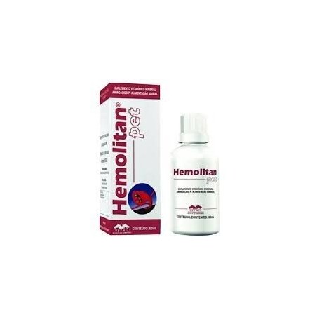 Hemolitan Pet Suplemento Mineral Vitaminico 60 mL. Vetnil - VETNIL 