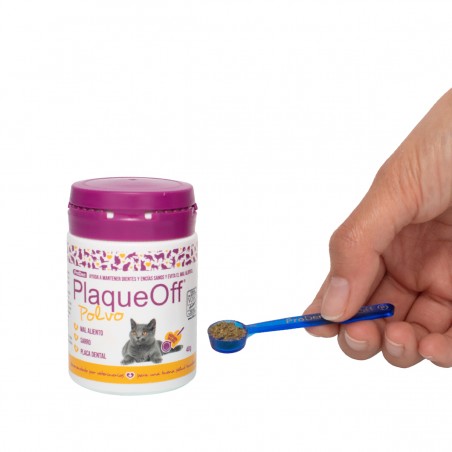 PlaqueOff Polvo 40g Antiplaca dental para Gatos - SuniPet 