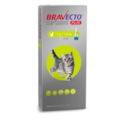 Bravecto Plus Gatos 1.2 a 2.8 Kg. Pipeta Antiparasitario Interno & Externo - bravecto 