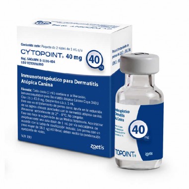 Cytopoint 40mg - 2 viales - Zoetis - VENTA CON RECETA - Laboratorio Zoetis 
