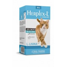 Herplex - L Lisina para gatos 30 mL. - laboratorio drag pharma 