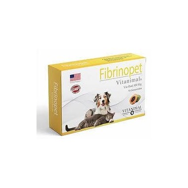 FIBRINOPET 10 comprimidos - papaina - VITANIMAL - VITANIMAL 